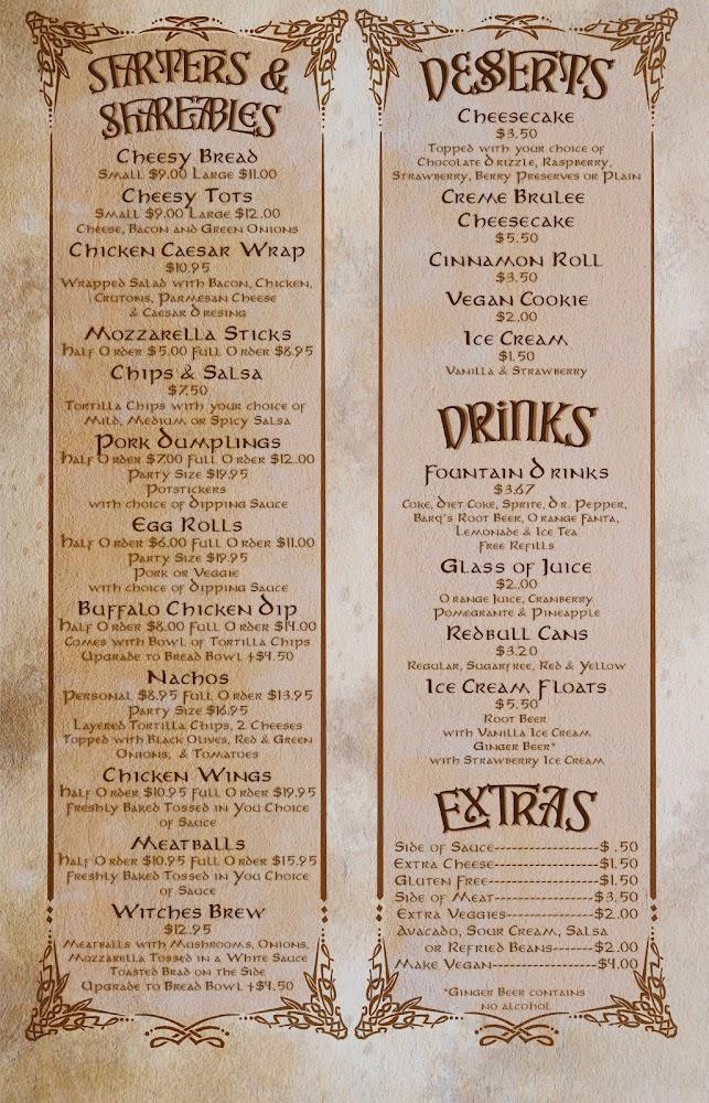 Gamer's Keep Tavern Menu image 4